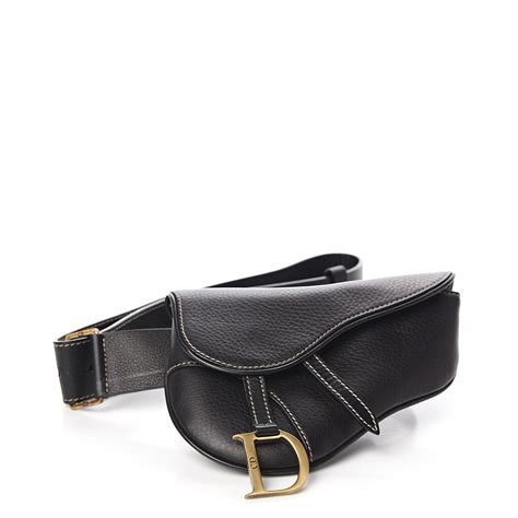 Saddle Belt Bag Black Grained Calfskin 